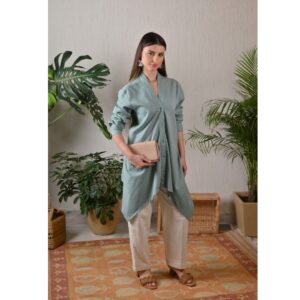 The Birdbox Project Green Asymmetric Top Extra Small