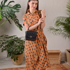 The Birdbox Project Orange Dress Small