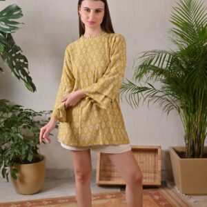 The Birdbox Project Yellow Dabu Top Medium