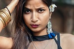 female, portrait, fashion, model, girl raising brows, indian, girl with bangles